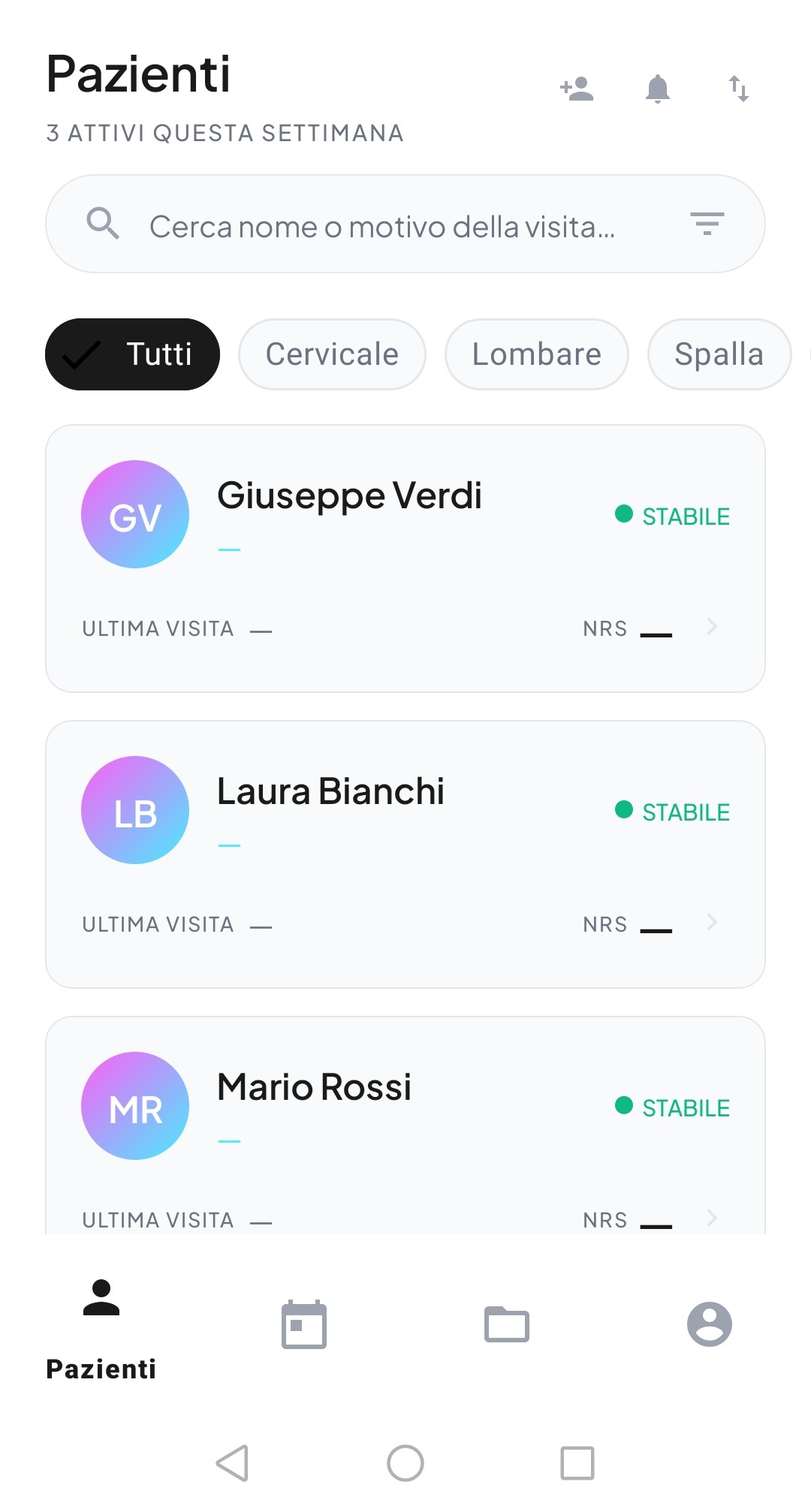 Lista pazienti